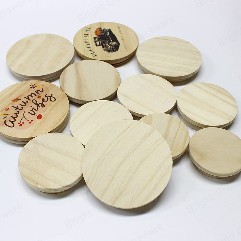 Round Wood Candle Lid